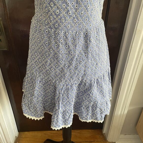 NWT Speechless Blue Eyelet Floral Sequins Spaghetti Strap Sundress Womens XL - Picture 4 of 7